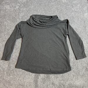 Cowl Neck Top Womens 1X Plus Lagenlook Chic Soft Textured Knit Layering Pullover